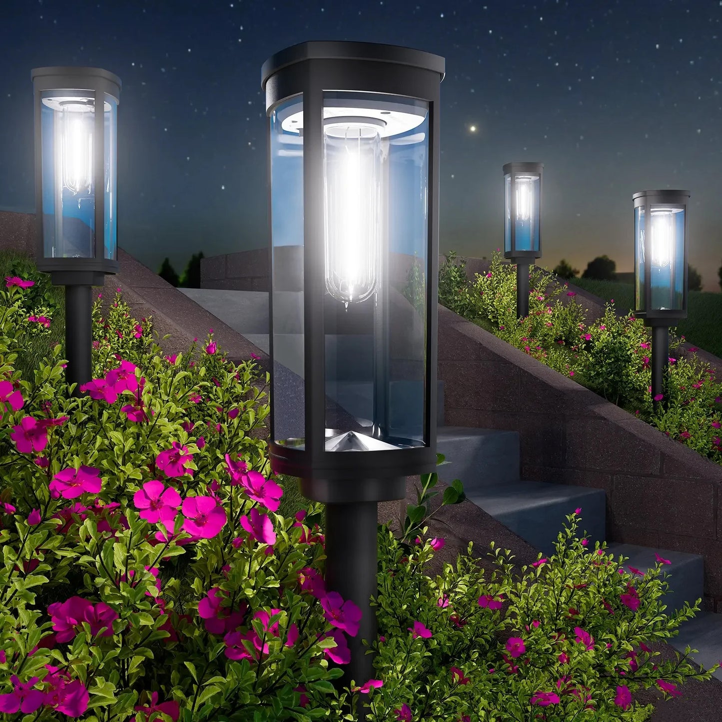 ✨Solar Garden Pathway Lights, Waterproof Auto On/Off Outdoor Decor🌟