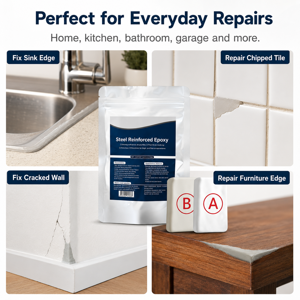 Steel-Reinforced Epoxy Repair Putty