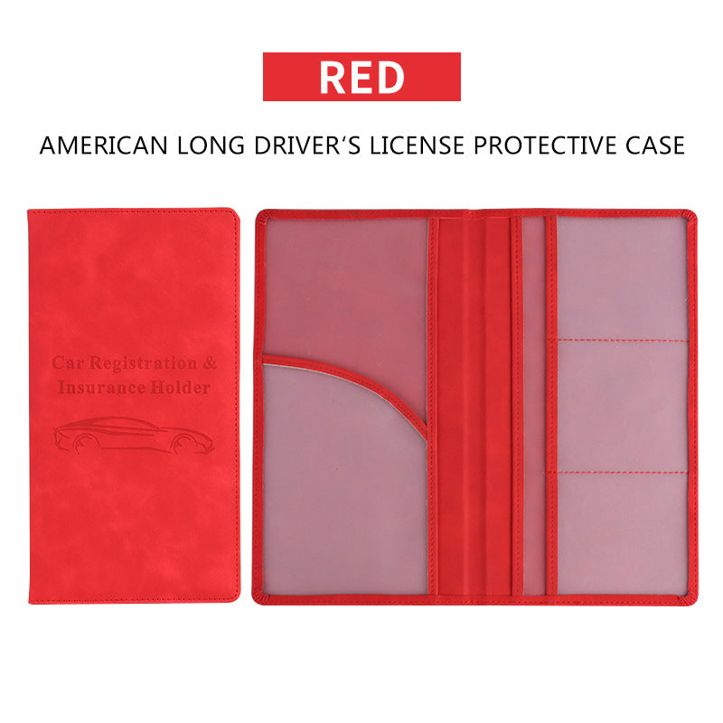 π Car Registration & Insurance Document Holder | Premium PU Leather Organizer
