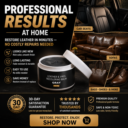 🔥Leather & Vinyl Recoloring Balm Kit – Restore Faded Seats, Sofas & Shoes