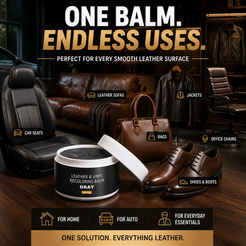 🔥Leather & Vinyl Recoloring Balm Kit – Restore Faded Seats, Sofas & Shoes