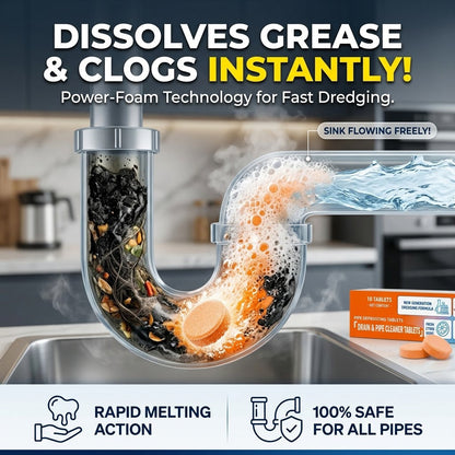 🔥 One Tablet. Cleaner Drains. Active Oxygen Drain Cleaner Tablets — No Fumes, No Mess, No Harsh Chemicals