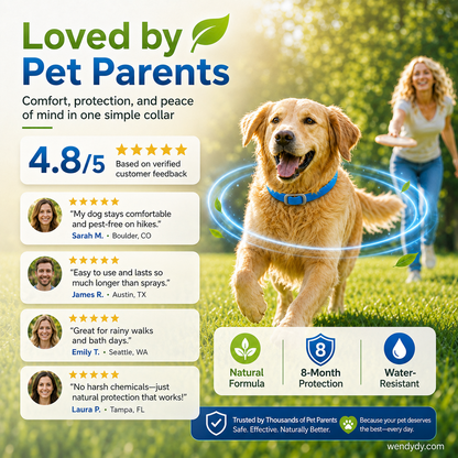 🔥 Natural Essential Oil Pet Pest Repellent Collar