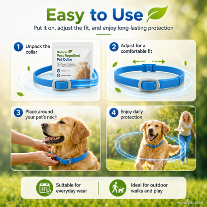🔥 Natural Essential Oil Pet Pest Repellent Collar