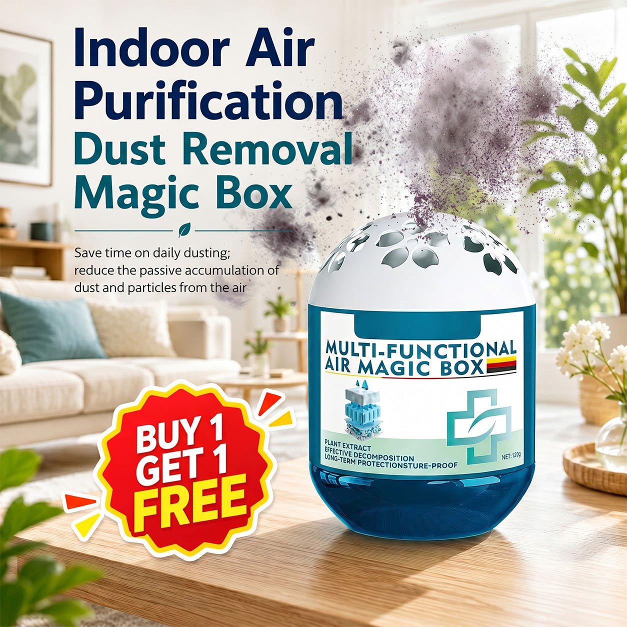 🔥2026 New & Upgraded -- Indoor Air Purification Dust Removal Magic Box🏠