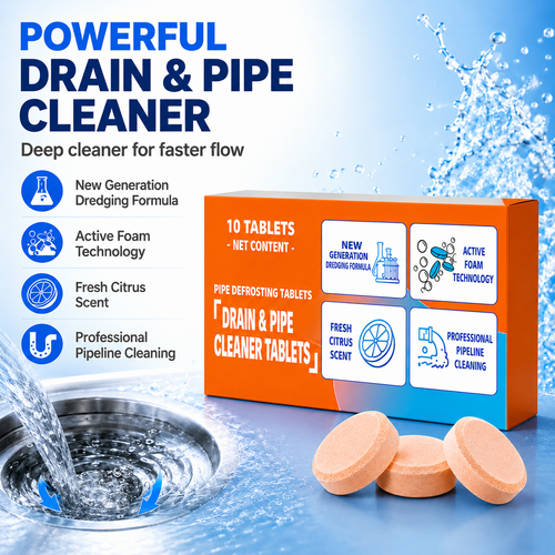 🔥 One Tablet. Cleaner Drains. Active Oxygen Drain Cleaner Tablets — No Fumes, No Mess, No Harsh Chemicals