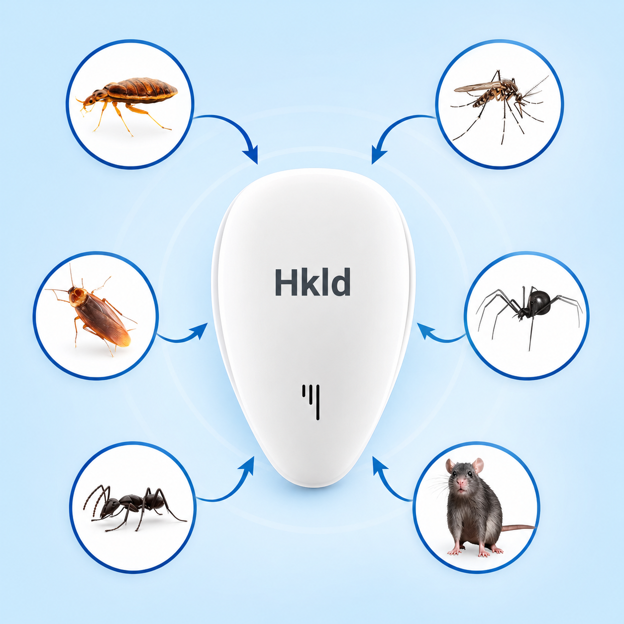 Hkld™ Plug-In Pest Repeller – Protect Every Room Without Sprays or Traps