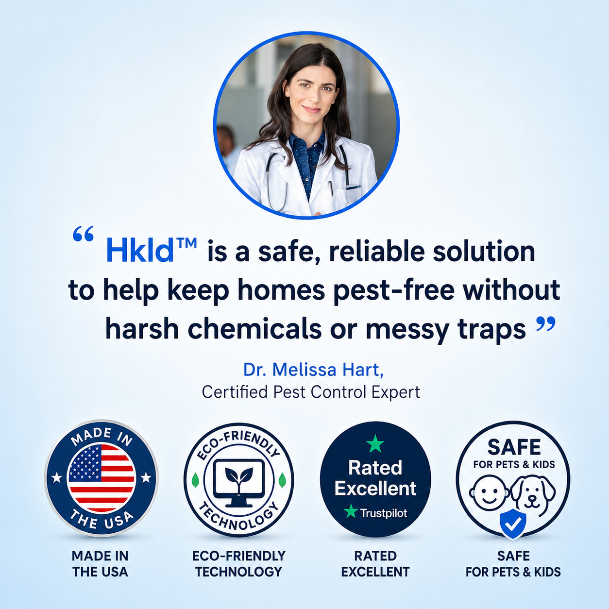 Hkld™ Plug-In Pest Repeller – Protect Every Room Without Sprays or Traps