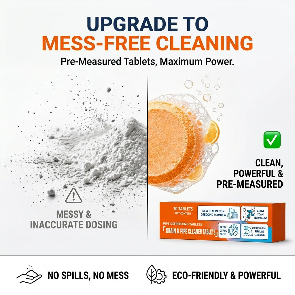 🔥 One Tablet. Cleaner Drains. Active Oxygen Drain Cleaner Tablets — No Fumes, No Mess, No Harsh Chemicals