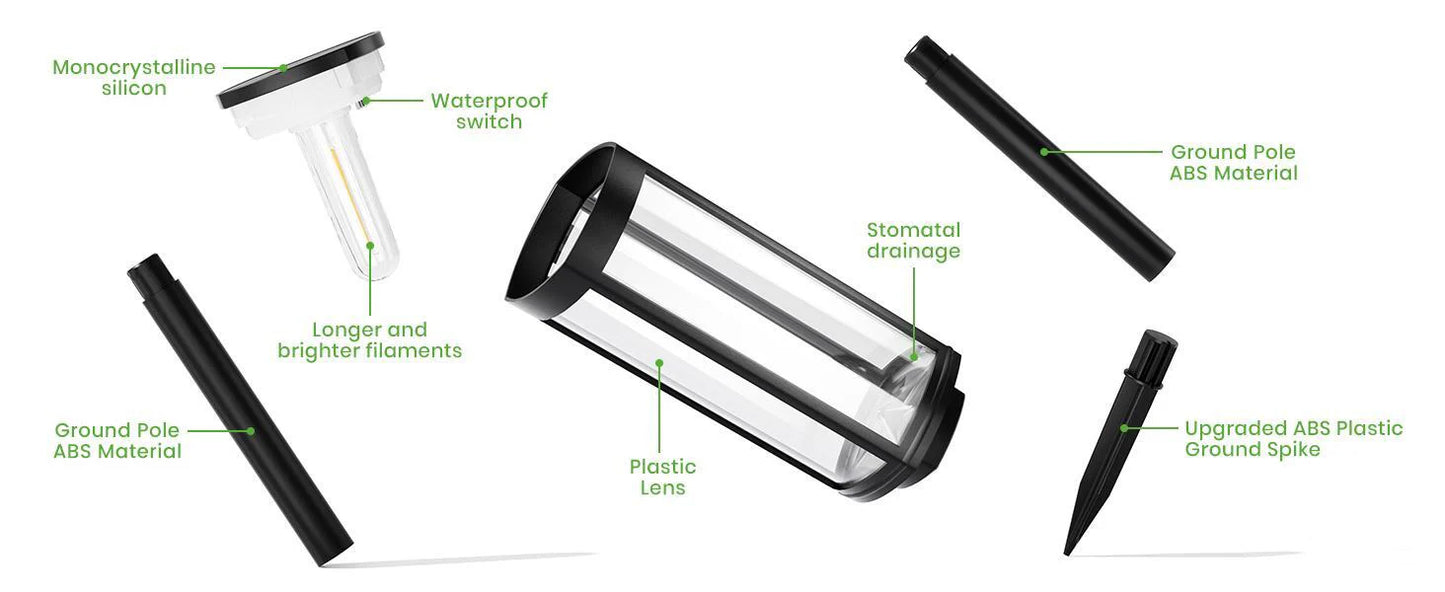 ✨Solar Garden Pathway Lights, Waterproof Auto On/Off Outdoor Decor🌟