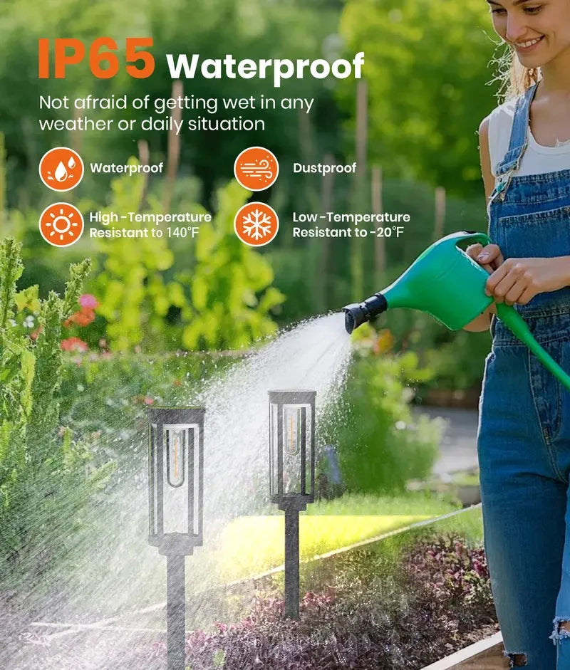 ✨Solar Garden Pathway Lights, Waterproof Auto On/Off Outdoor Decor🌟