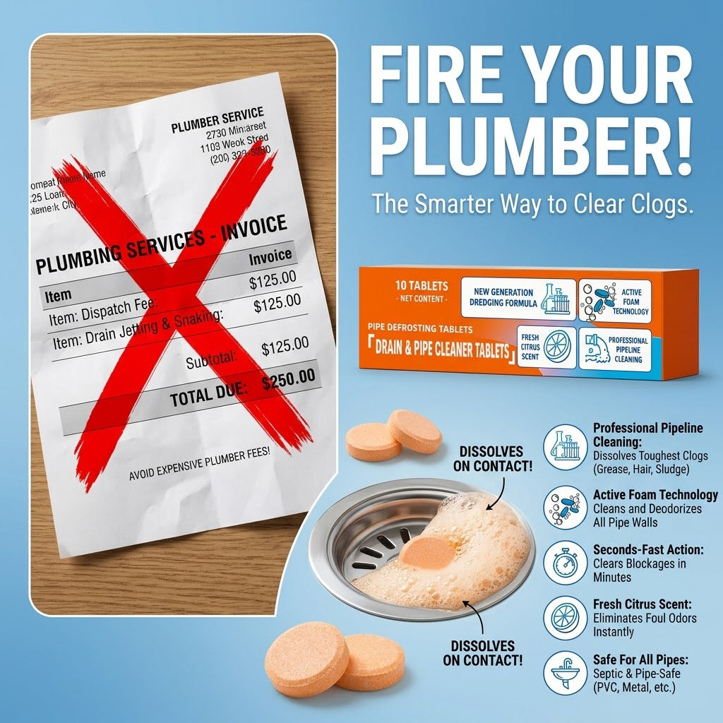 🔥 One Tablet. Cleaner Drains. Active Oxygen Drain Cleaner Tablets — No Fumes, No Mess, No Harsh Chemicals