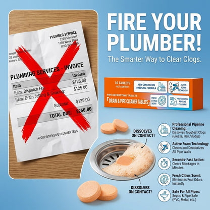🔥 One Tablet. Cleaner Drains. Active Oxygen Drain Cleaner Tablets — No Fumes, No Mess, No Harsh Chemicals