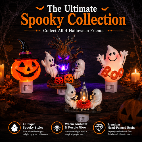 🎃👻Animated Seesaw Ghost Plug In LED Night Light