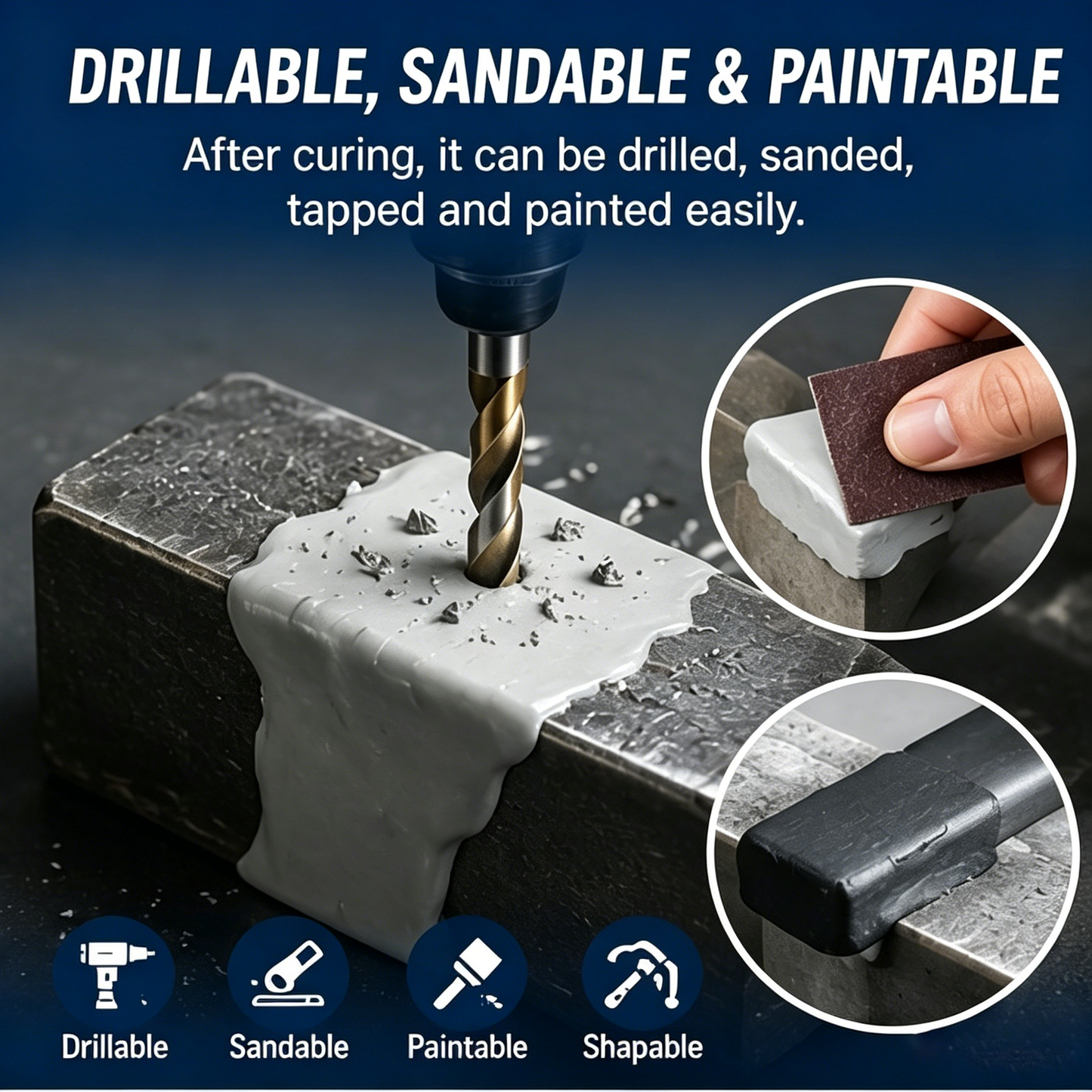 Steel-Reinforced Epoxy Repair Putty