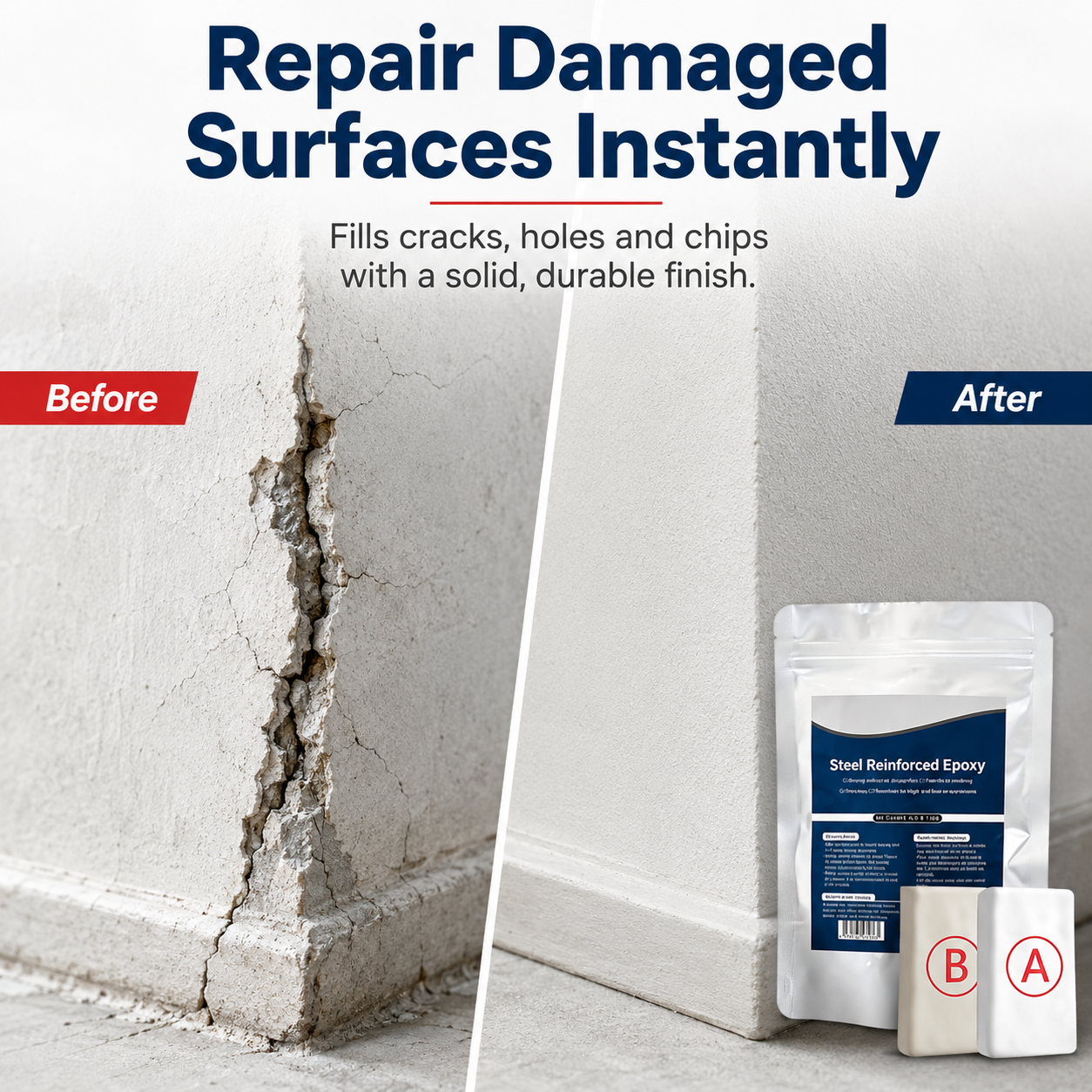 Steel-Reinforced Epoxy Repair Putty