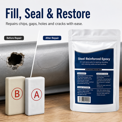 Steel-Reinforced Epoxy Repair Putty