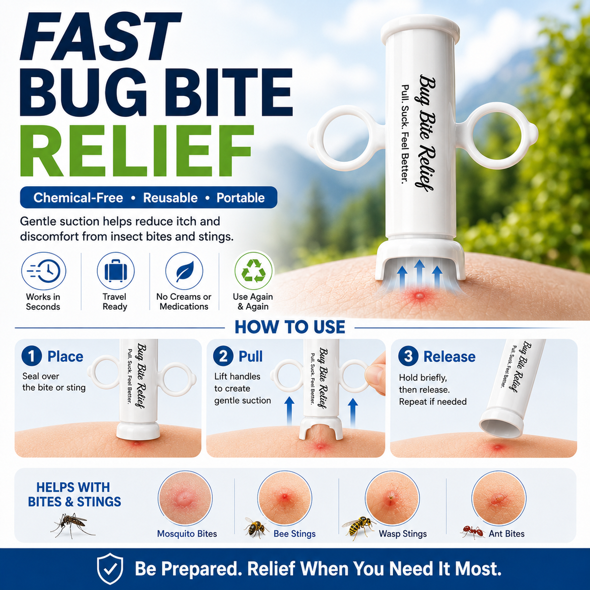 Bug Bite Thing Suction Tool,Poison Remover - Stop Mosquito Bite Itch In Seconds