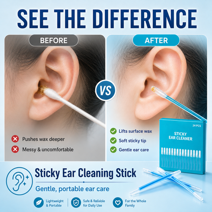 Sticky Ear Cleaning Sticks - Gentle, Visible Ear Care👂