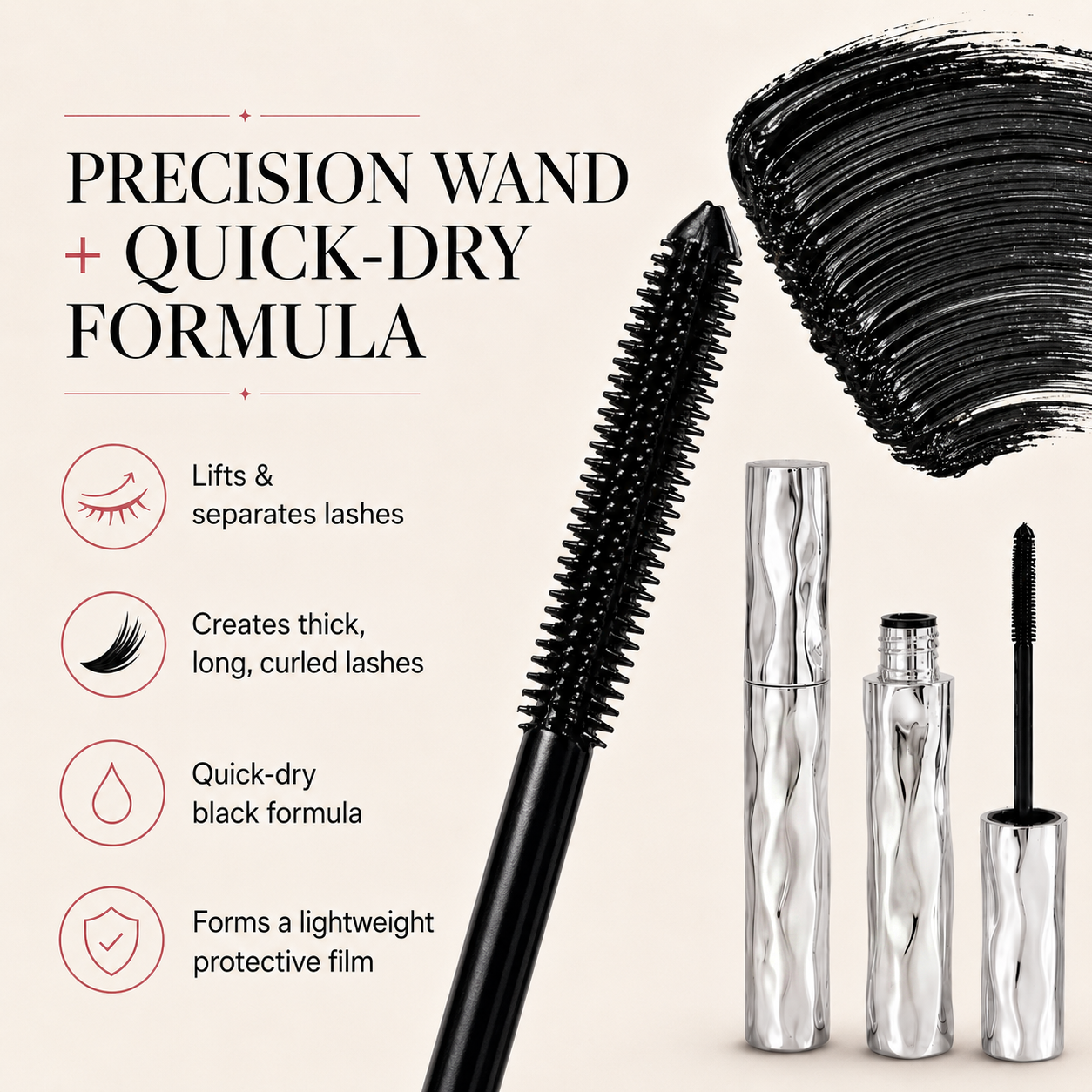 💞 Buy 1 Get 1 Free · Waterproof Fiber Mascara   💃