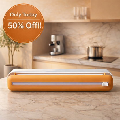 🔥 Reusable Magnetic Cling Film Dispenser with Built-In Precision Cutter