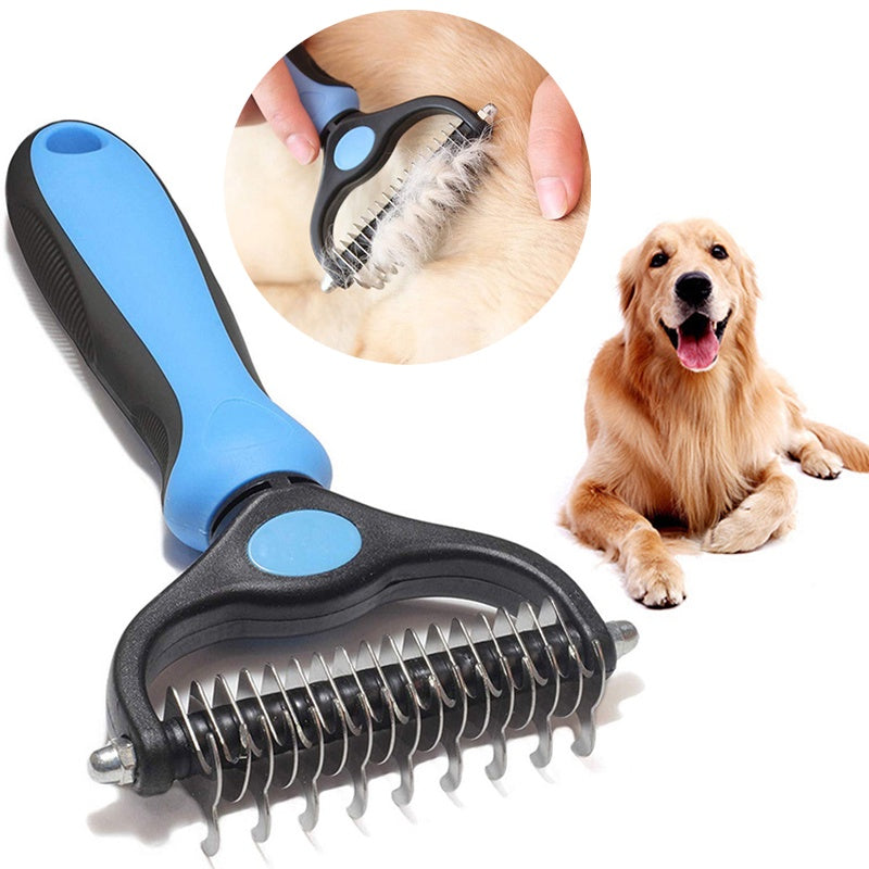 ✨[BOGO Deal]Dual-Sided Pet Deshedding Brush for Dogs & Cats🐶🐱